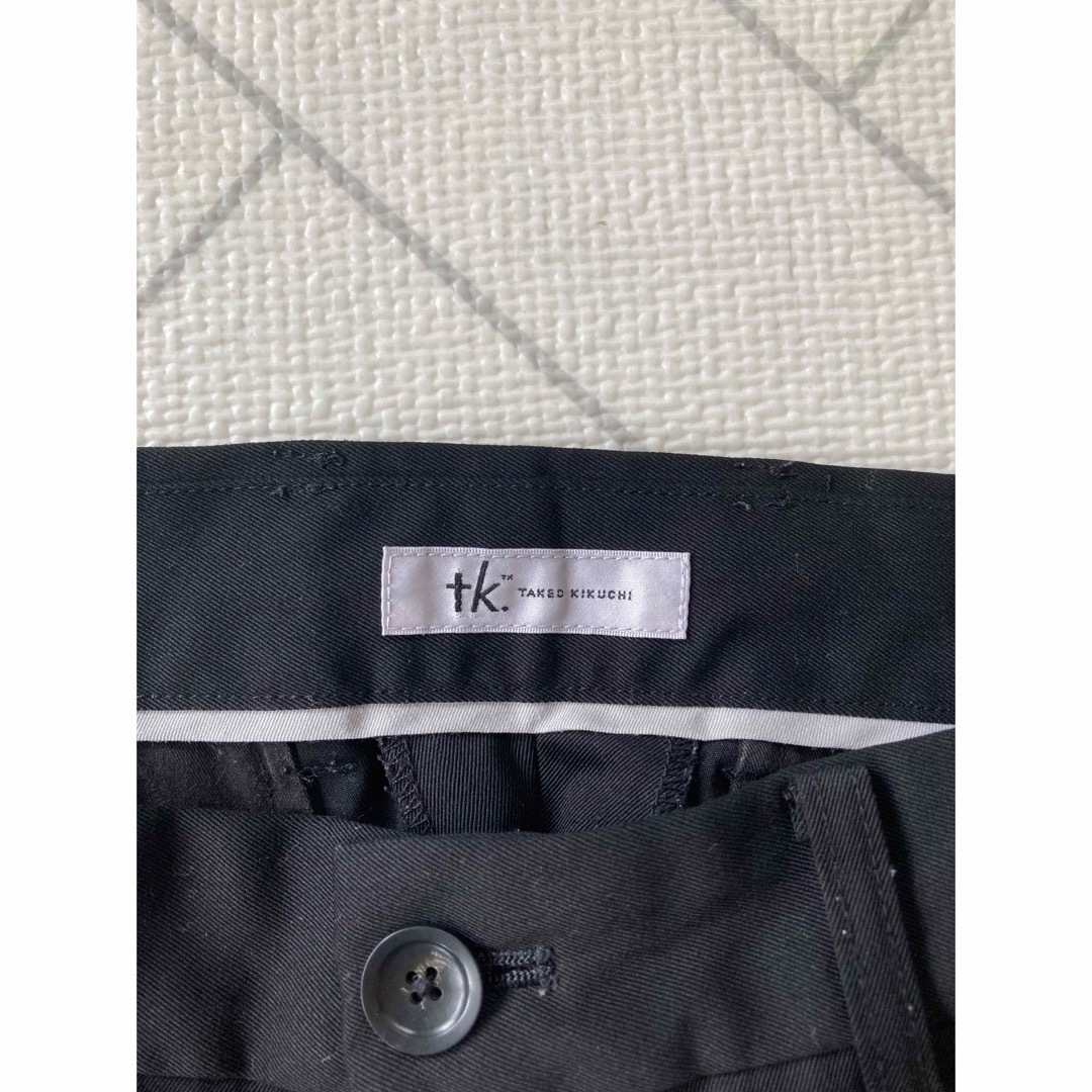 TAKEO KIKUCHI(タケオキクチ)のストレートパンツ　黒 メンズのパンツ(チノパン)の商品写真