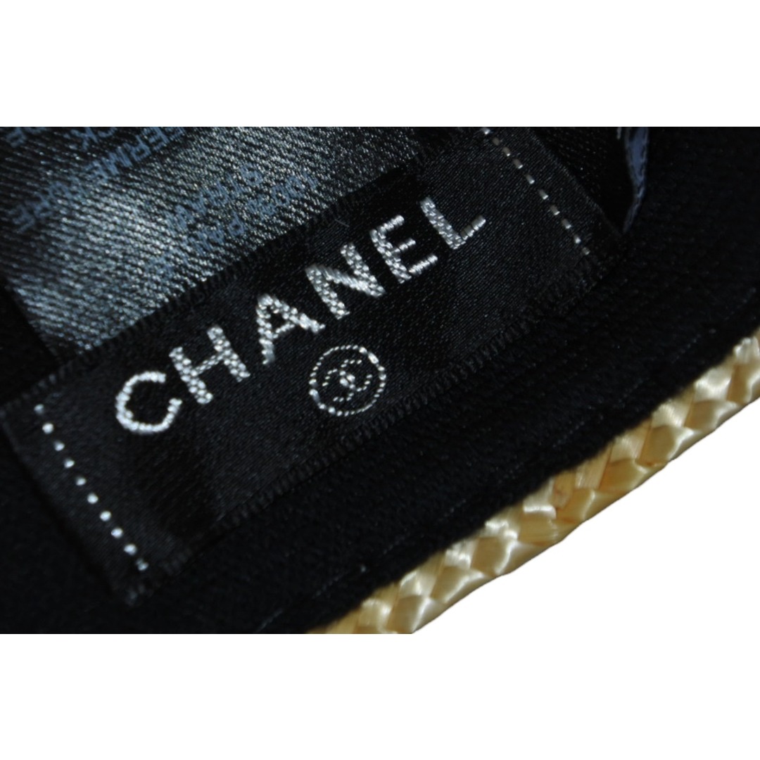 CHANEL(シャネル)の新品同様 CHANEL シャネル キャップ 麦わら帽子 ストローキャップ 19ss ココマーク サイズM ベージュ 中古 53290 レディースの帽子(キャップ)の商品写真