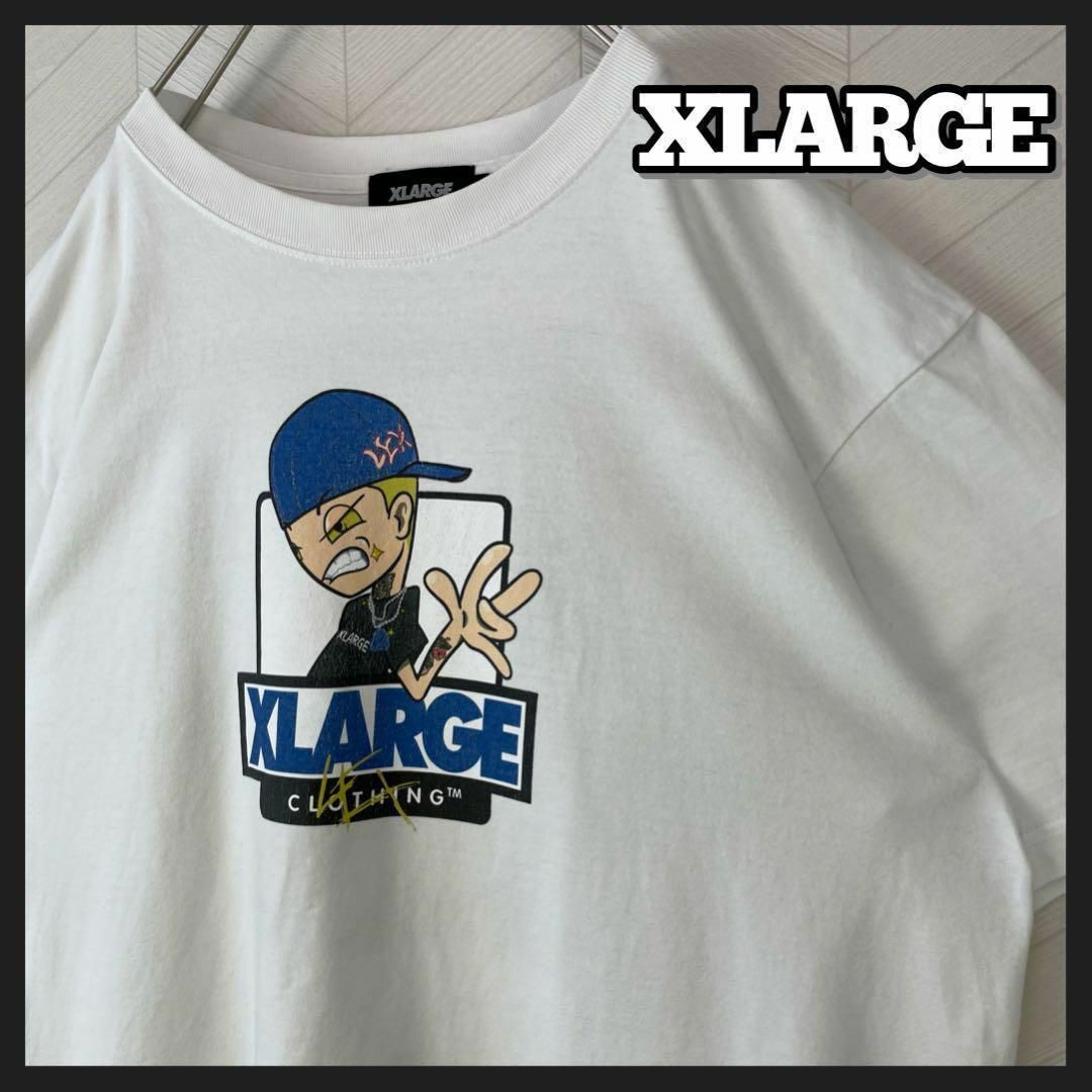 即完品 激レア XLARGE × LEX コラボ Tシャツ オーバーサイズ 白