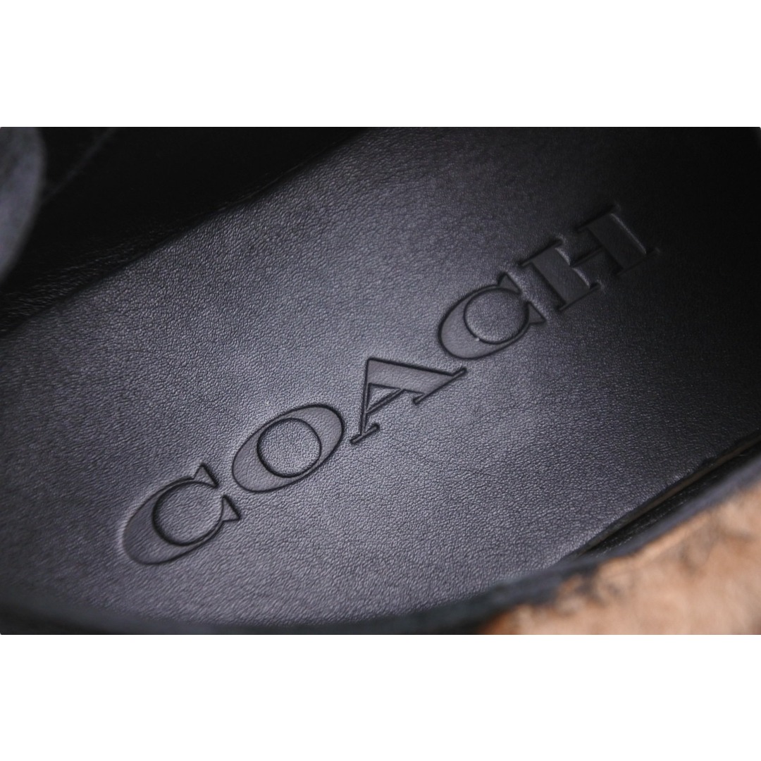 COACH - COACH コーチ シグネチャーファースリッパシューズ スリッポン