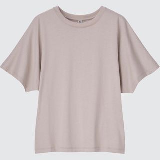 ユニクロ(UNIQLO)の【新品】ユニクロ　ドルマンT   Lサイズ　グレー(Tシャツ(半袖/袖なし))