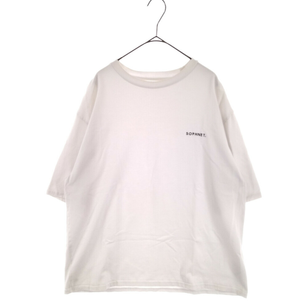 665センチ身幅SOPHNET. ソフネット 胸ロゴ刺繍半袖Tシャツ SOPH-212058 ホワイト