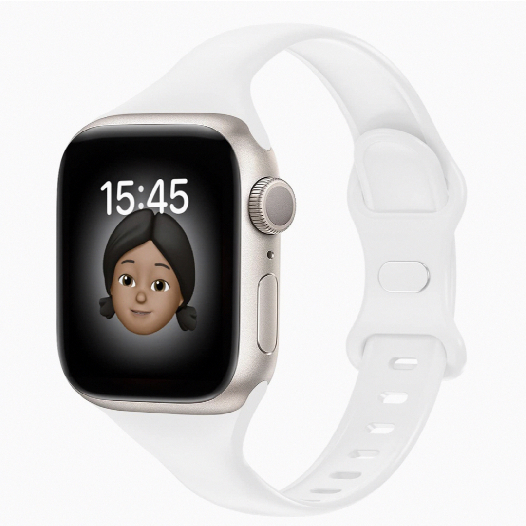 apple watch バンド アップルウォッチ バンド ホワイト メンズの時計(ラバーベルト)の商品写真