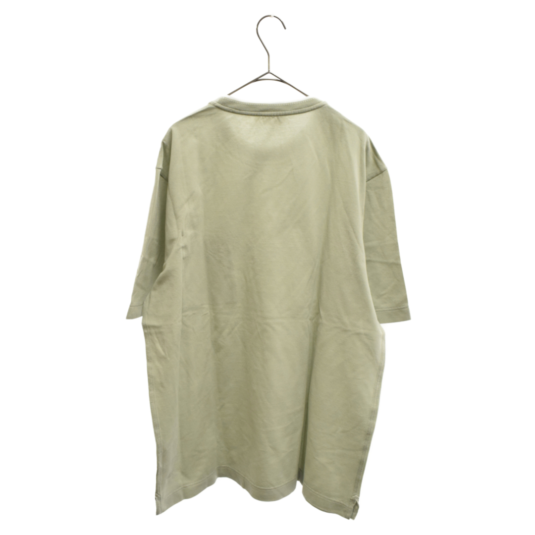 HERMES エルメス 胸ポケット付きHロゴ刺繍 パイピング半袖Tシャツ グリーン