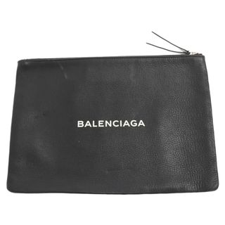 BALENCIAGA バレンシアガ トライアングル  クラッチバッグ 476976 レザー   ブラック シルバー金具  ポーチ セカンドバッグ 【本物保証】