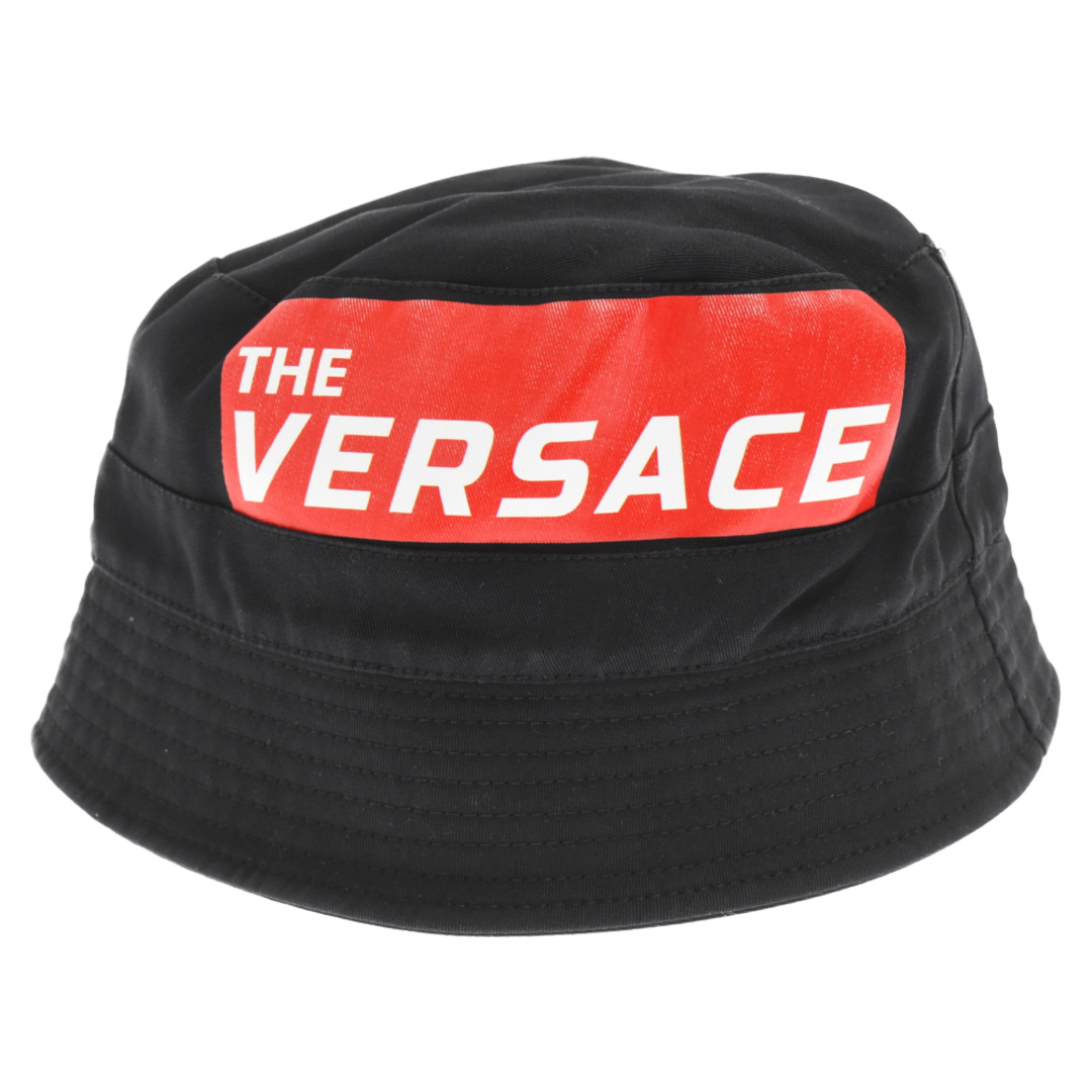 VERSACE ヴェルサーチ 18SS ロゴデザインバケットハット 帽子 IT03180 ブラック