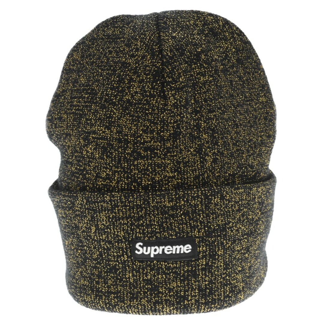 Supreme(シュプリーム)のSUPREME シュプリーム 16SS Tinsel Beanie ラメ入りボックスロゴニット帽 ビーニー ブラック/ゴールド メンズの帽子(ニット帽/ビーニー)の商品写真