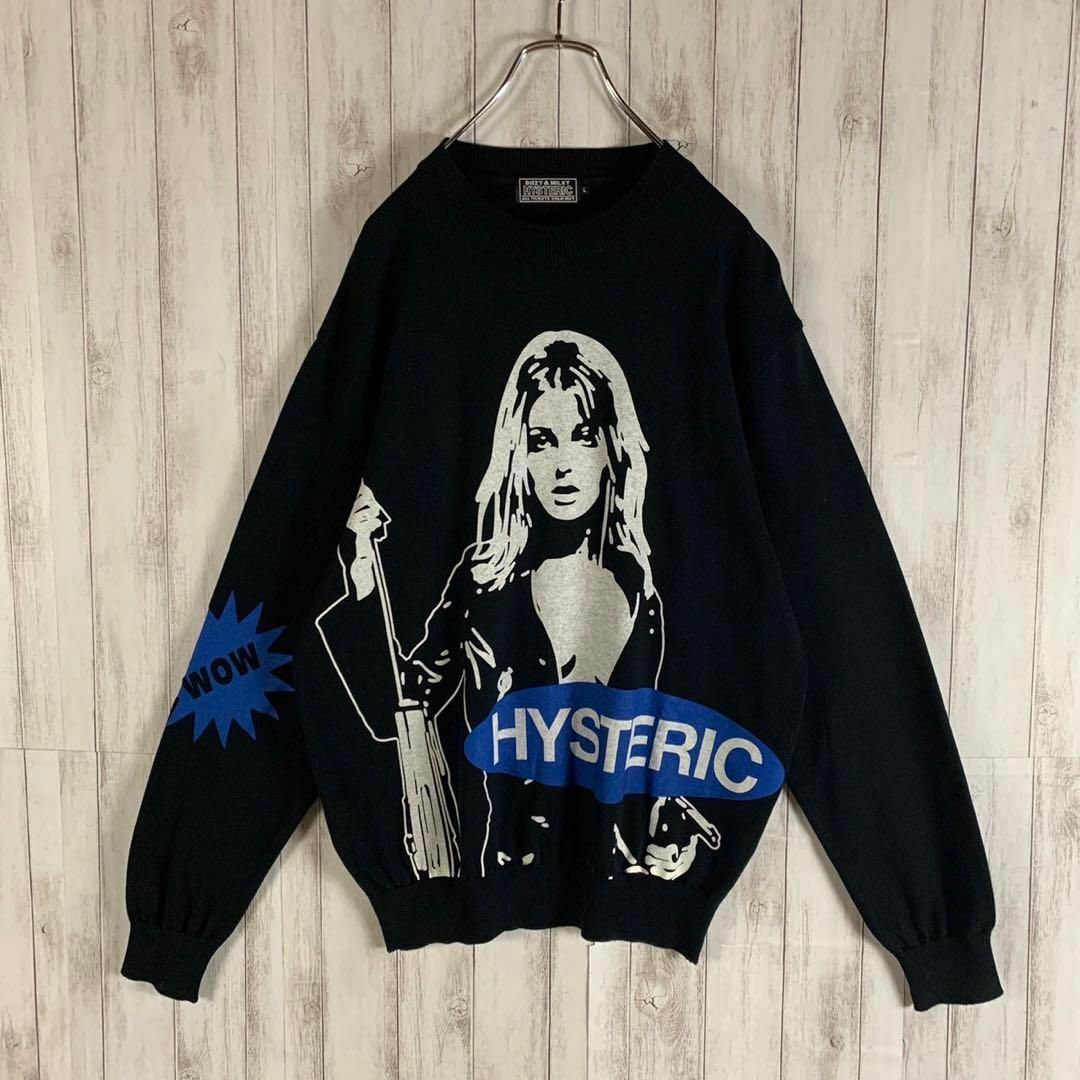 極美品 HYSTERIC GLAMOUR 刺繍柄Tシャツ黒XL