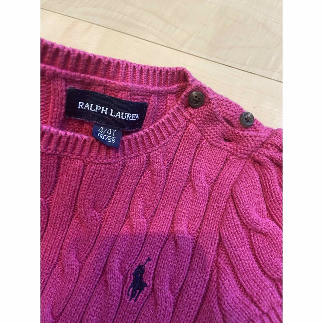 Ralph Lauren(ラルフローレン)のラルフローレン　ニットワンピース　4T キッズ/ベビー/マタニティのキッズ服女の子用(90cm~)(ワンピース)の商品写真