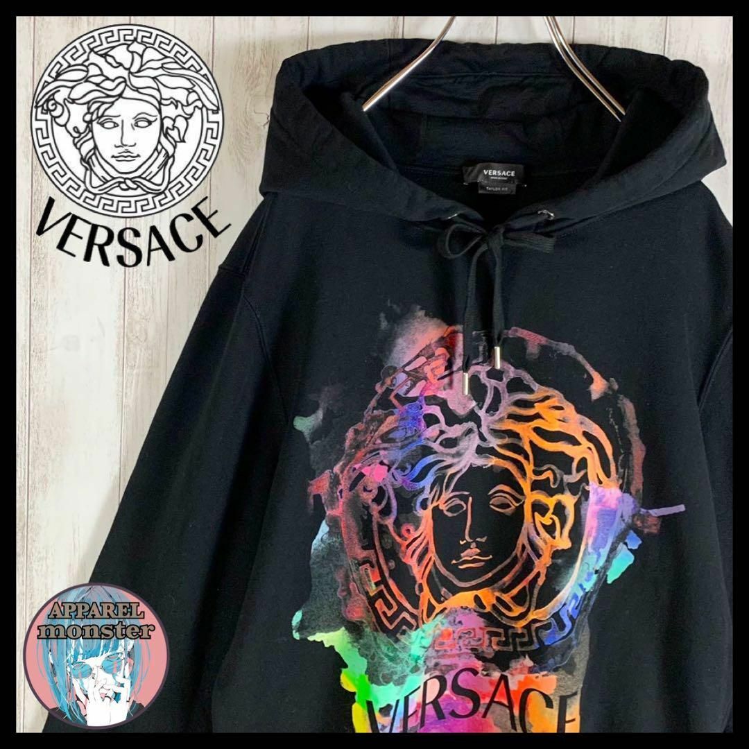 VERSACEヴェルサーチ色柄【即完売モデル】VERSACE ヴェルサーチ 奇抜 メデューサ 希少 パーカー