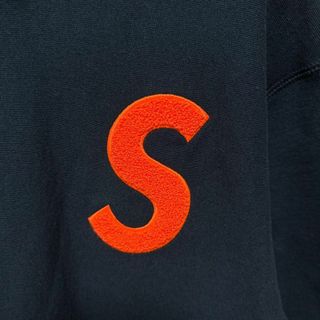 374【人気Lサイズ】シュプリーム☆刺繍パイル Sロゴ 最高デザインパーカー美品