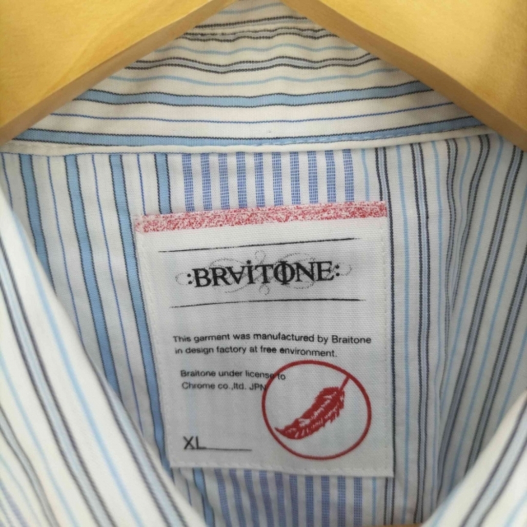 BRAITONE(ブライトン)のBRAITONE(ブライトン) マルチポケット ボタンダウンストライプシャツ メンズのトップス(その他)の商品写真