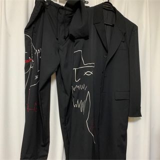 ヨウジヤマモトプールオム(Yohji Yamamoto POUR HOMME)の【ヨウジヤマモト】リエギャバ ドクタージャケット パンツ セットアップ(セットアップ)