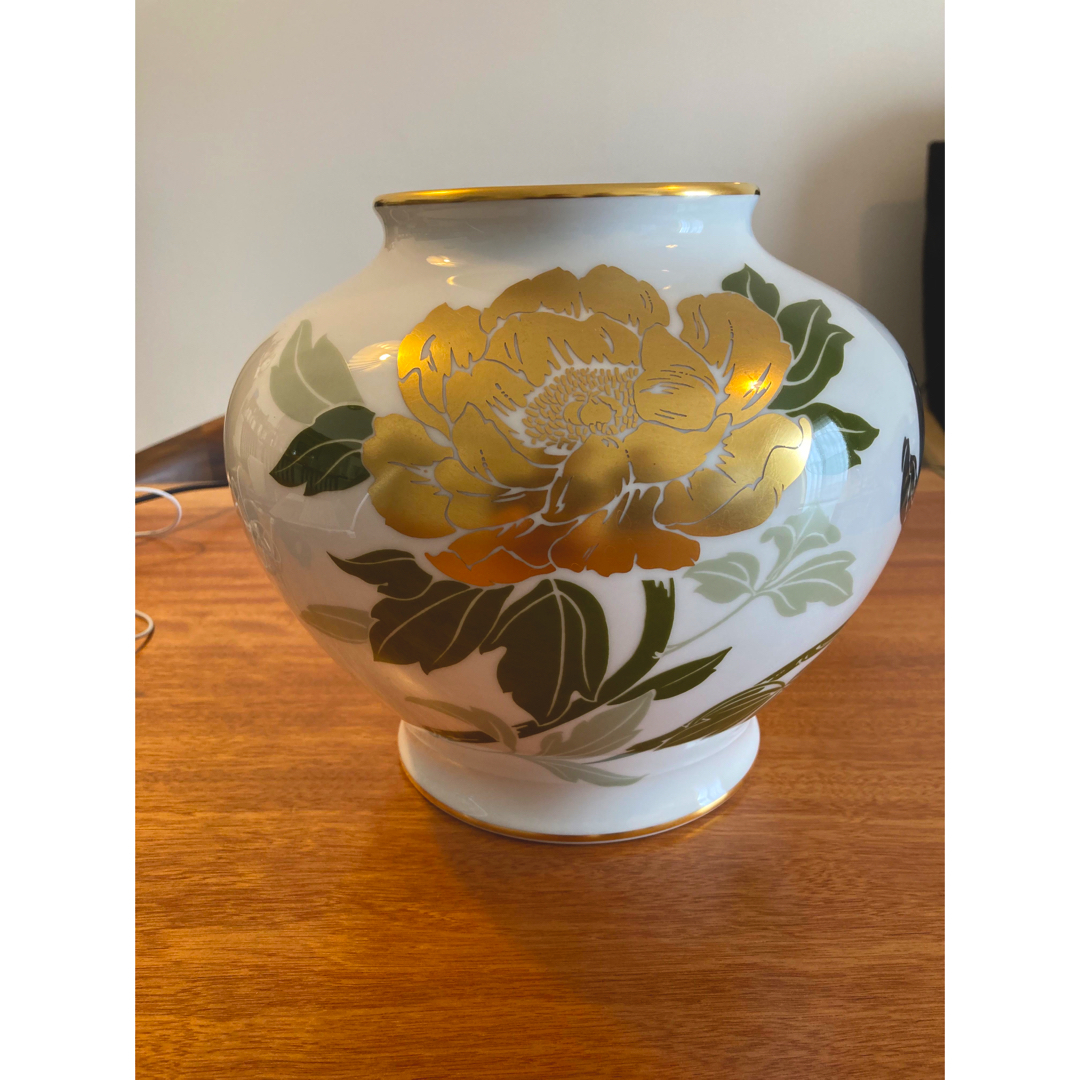 大倉陶園 ぼたん 牡丹 花瓶-