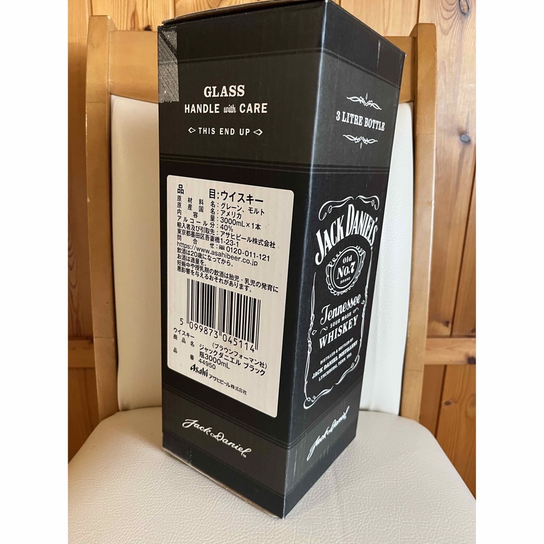 JACK DANIEL'S(ジャックダニエル)のジャックダニエル　3L 空瓶　箱付き 食品/飲料/酒の酒(ウイスキー)の商品写真