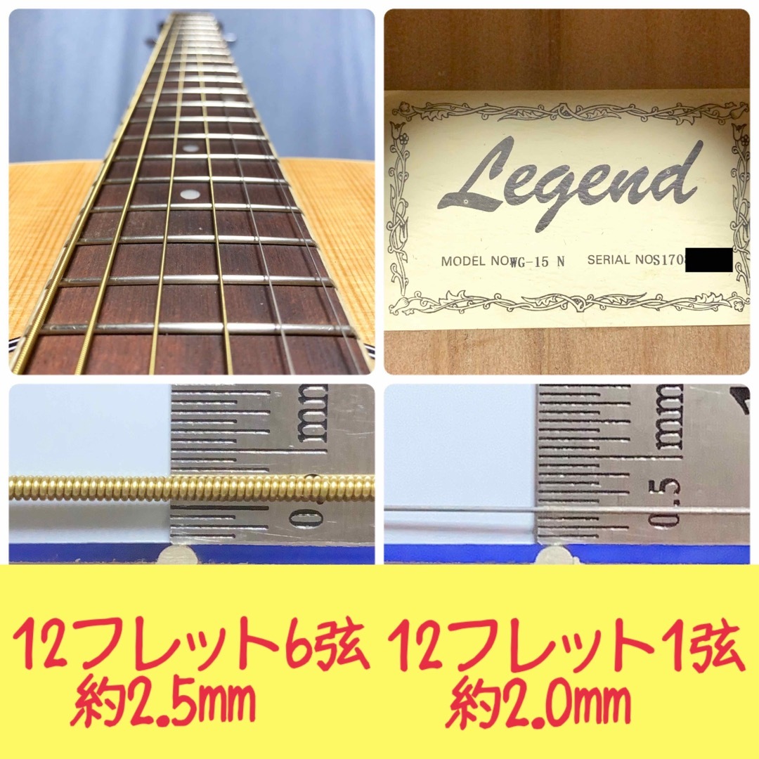 LEGEND☆レジェンド！WG-15 N！初心者向け☆弾き易い☆新品弦】