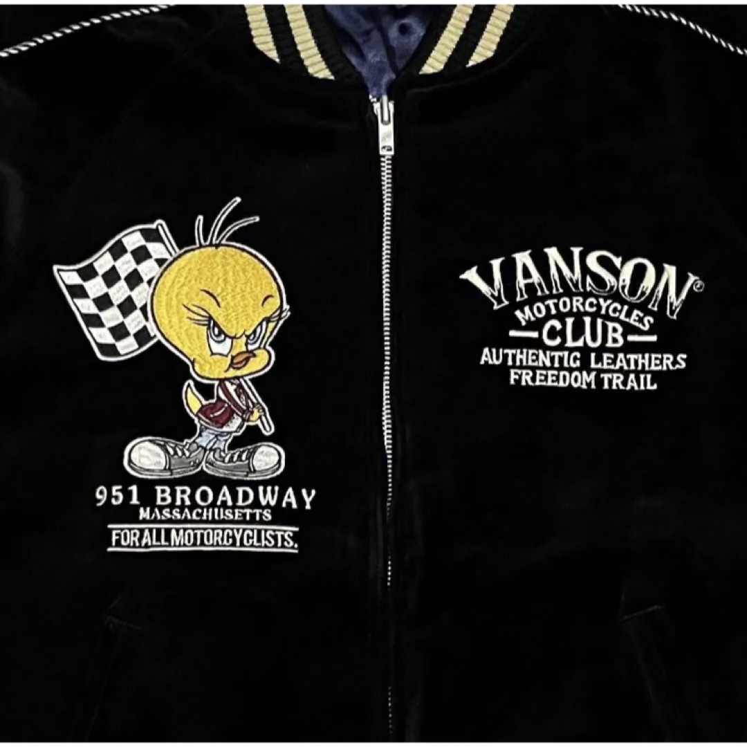 VANSON(バンソン)のVANSON×Looney Tunes　スカジャン　2WAY　ベロア　レーヨン メンズのジャケット/アウター(スカジャン)の商品写真