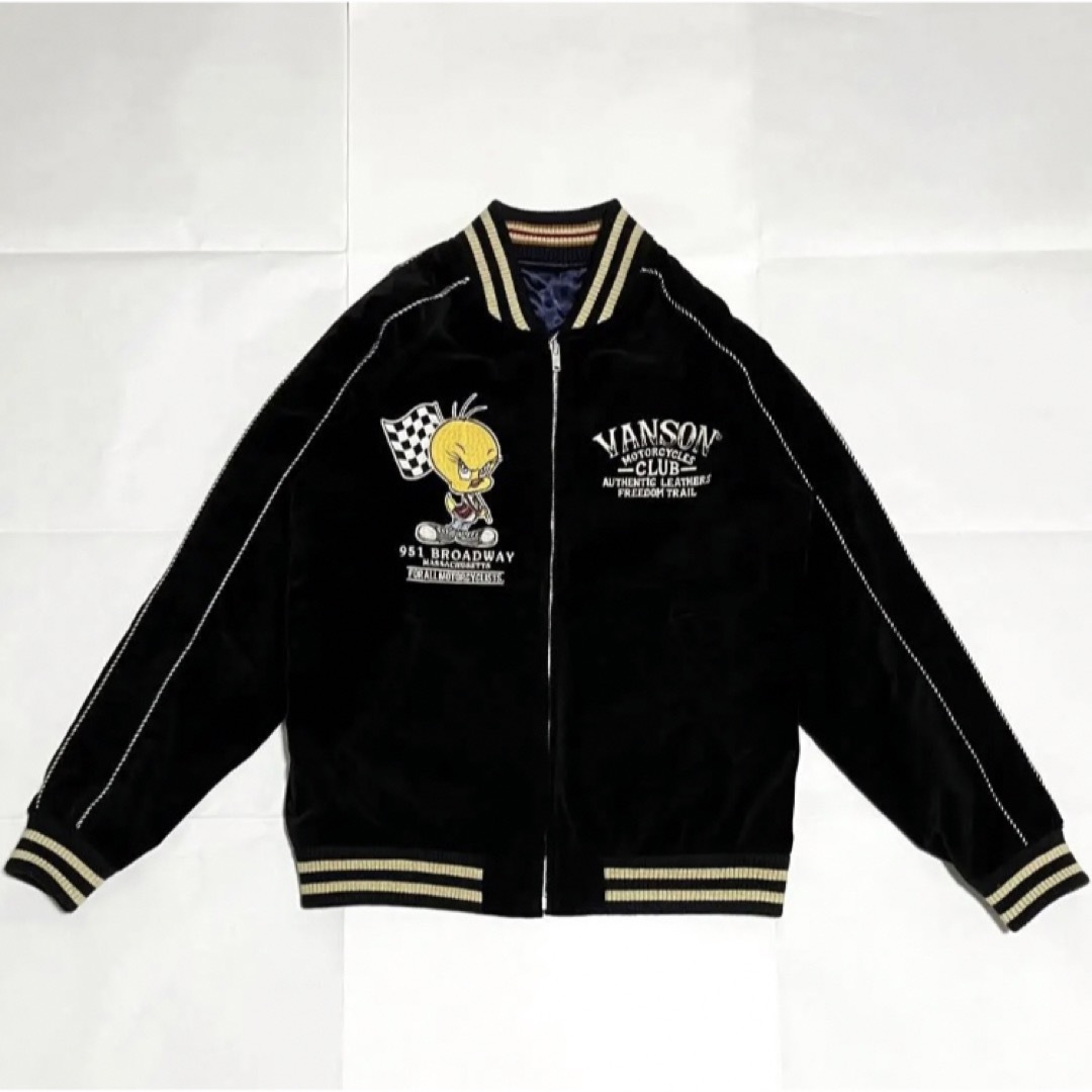 VANSON(バンソン)のVANSON×Looney Tunes　スカジャン　2WAY　ベロア　レーヨン メンズのジャケット/アウター(スカジャン)の商品写真