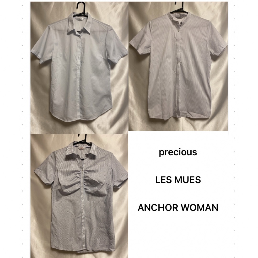 AOKI(アオキ)の半袖ワイシャツ   3着まとめ売り レディースのトップス(シャツ/ブラウス(半袖/袖なし))の商品写真
