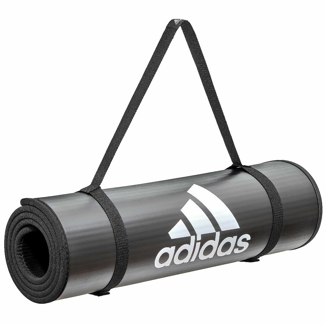 【色: ブラック】adidasアディダス トレーニングマットヨガマット 10mm