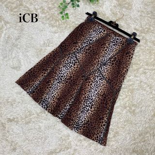 アイシービー(ICB)の＊美品＊ iCB アイシービー  スカート  フレア  ひざ丈   S(ひざ丈スカート)