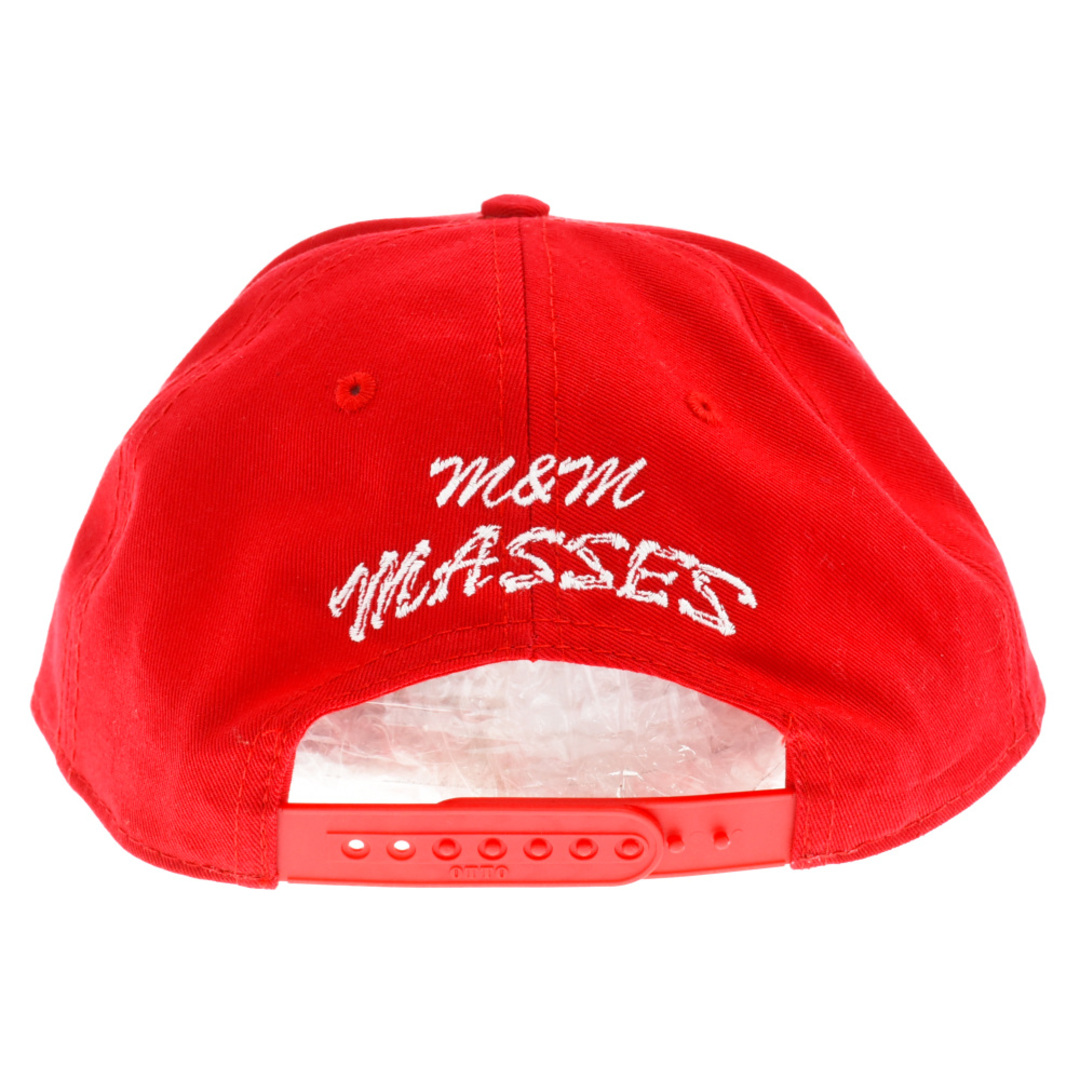 m&m エムアンドエム ×MASSES 80'S CAP マシス ベースボールキャップ 帽子 レッド