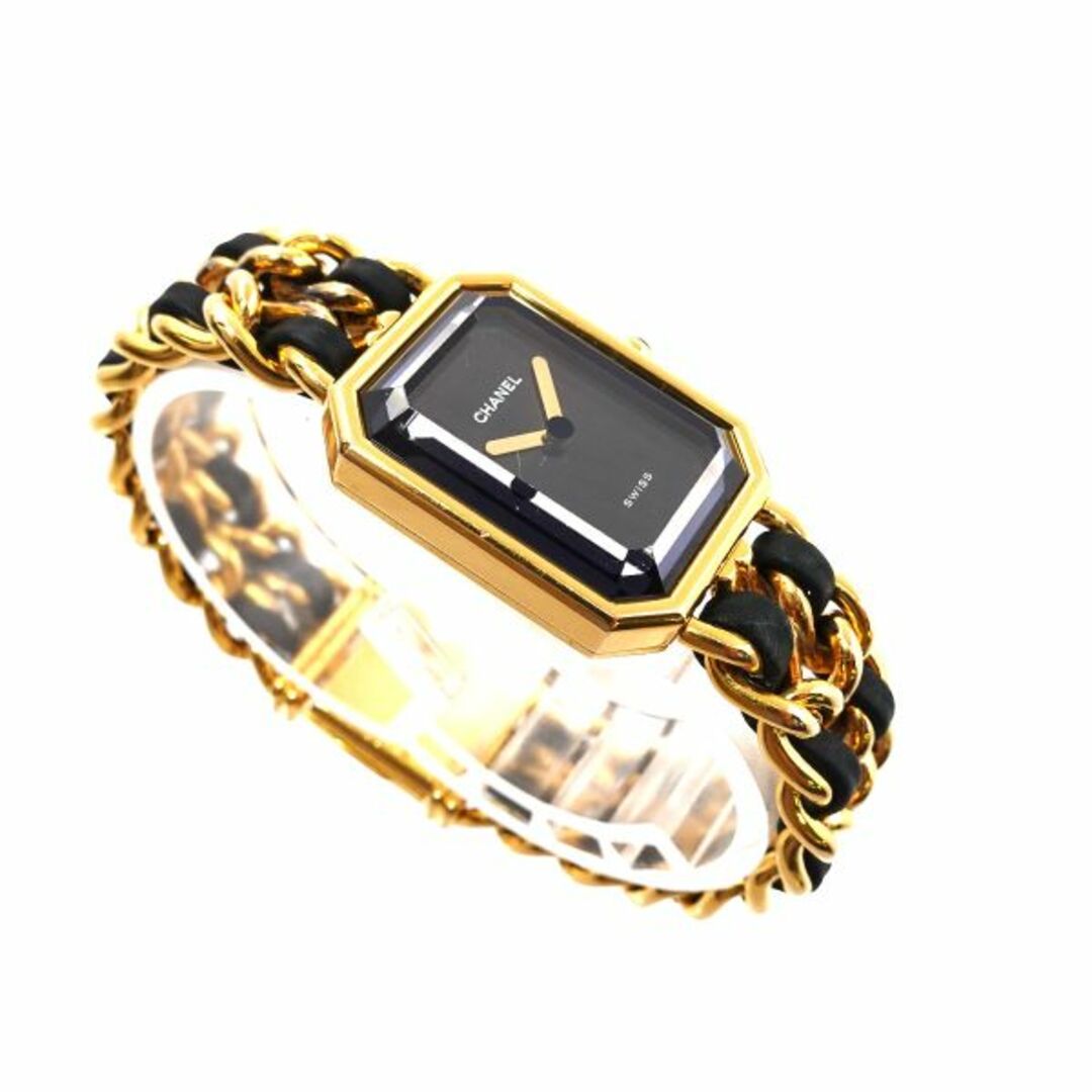 シャネル CHANEL プルミエール Mサイズ H0001 ヴィンテージ レディース 腕時計 ブラック 文字盤 ゴールド ウォッチ Premiere VLP 90194115