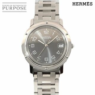 エルメス HERMES クリッパー CL6 410 ボーイズ 腕時計 デイト グレー 文字盤 クォーツ ウォッチ Clipper Nacre VLP 90189712