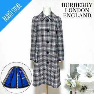 バーバリー(BURBERRY)の【超美品】BURBERRY ウォークデン プレイド チェック ウール コート(ロングコート)