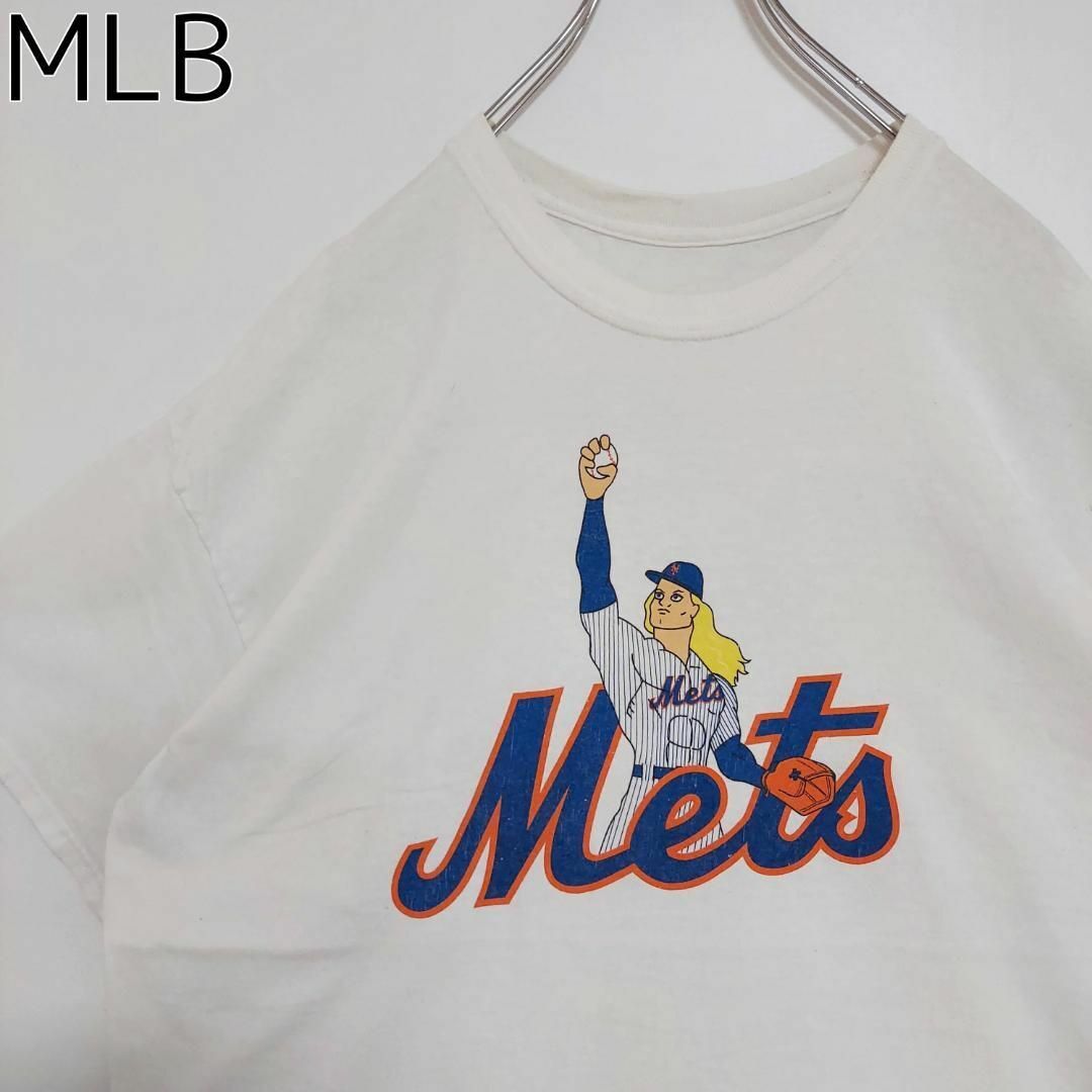 MLB Mets ニューヨークメッツ プリントTシャツ 女神 XL ホワイト 白