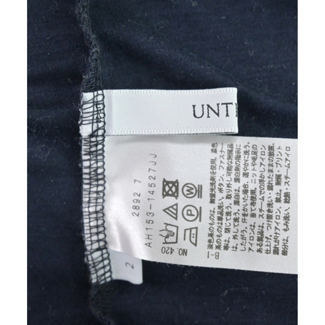 UNTITLED(アンタイトル)のUNTITLED アンタイトル Tシャツ・カットソー 2(M位) 紺 【古着】【中古】 レディースのトップス(カットソー(半袖/袖なし))の商品写真
