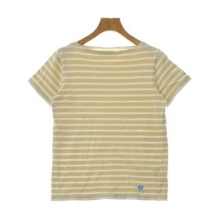 オーシバル(ORCIVAL)のORCIVAL Tシャツ・カットソー 1(M位) ベージュx白(ボーダー) 【古着】【中古】(カットソー(半袖/袖なし))