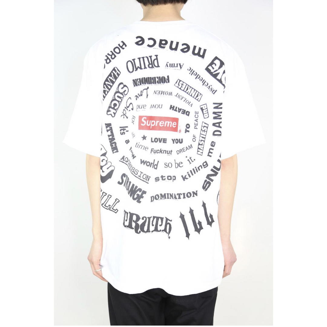 supreme Tシャツ 21ss Spiral Tee Lサイズ ホワイト