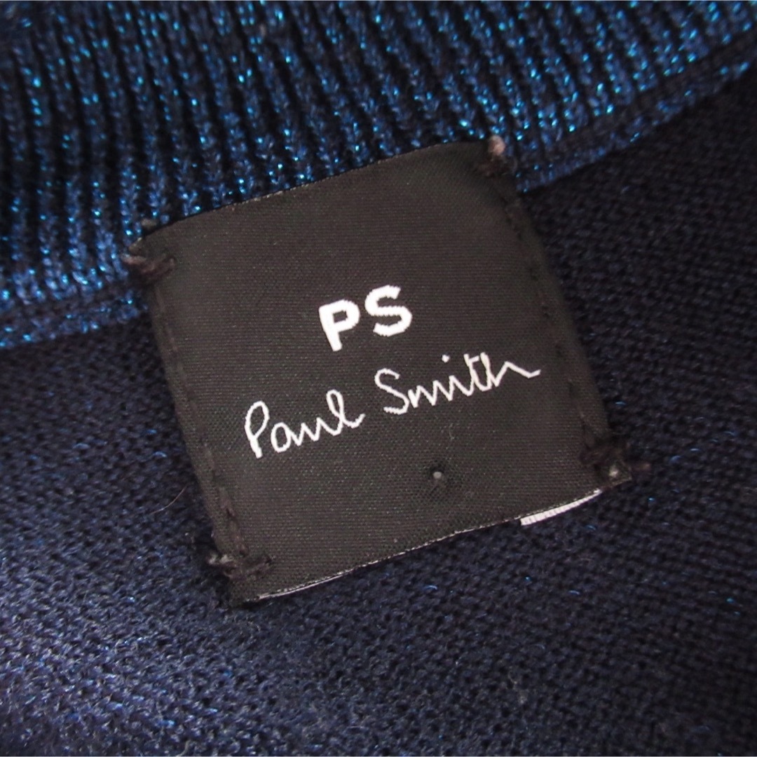 美品 PS PAUL SMITH ラメ デザイン モックネック ニット セーター