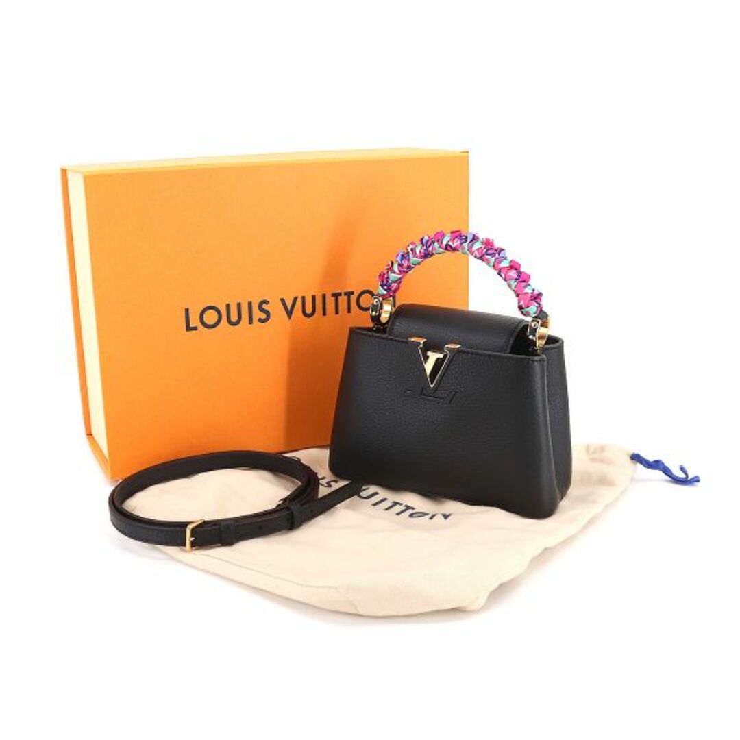 LOUIS VUITTON(ルイヴィトン)の未使用 展示品 ルイ ヴィトン LOUIS VUITTON カプシーヌ MINI 2way ハンド ショルダー バッグ トリヨンレザー シルク ノワール M55085 RFID VLP 90202132 レディースのバッグ(ハンドバッグ)の商品写真