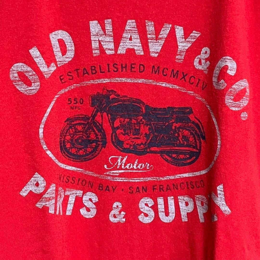 Old Navy(オールドネイビー)の◆OLD NAVY◆バイクプリントTシャツ アメリカ古着 M　AX-029 メンズのトップス(Tシャツ/カットソー(半袖/袖なし))の商品写真