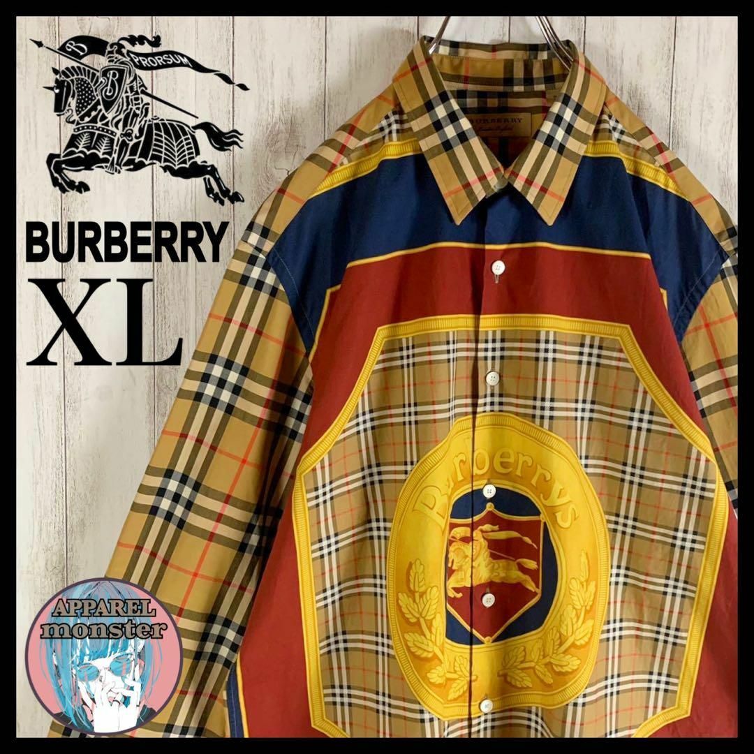 【超希少モデル】BURBERRY ホースロゴ×ノバチェック 激レア XL シャツ | フリマアプリ ラクマ