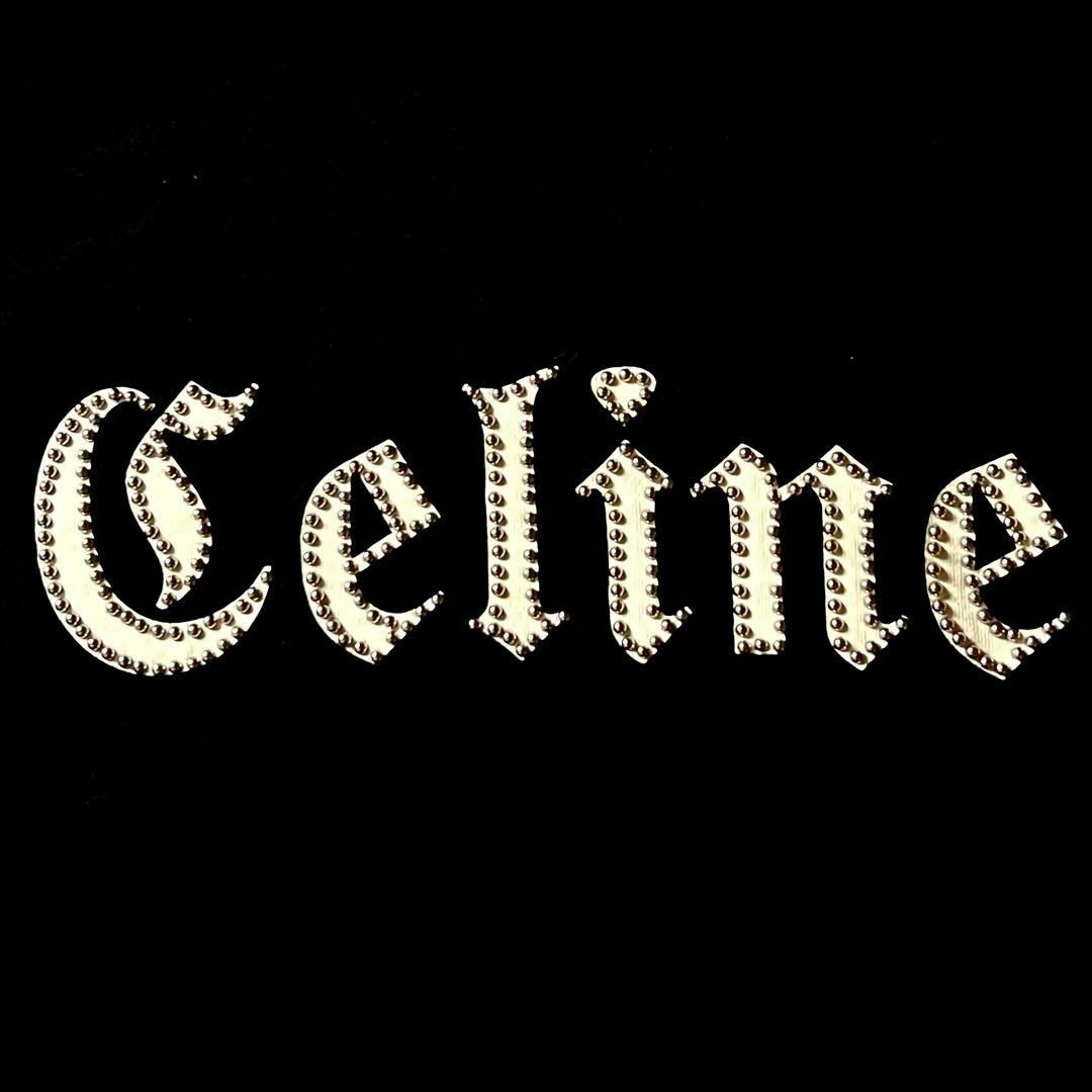 即完売モデル】CELINE セリーヌ センターロゴ スタッズ 超希少 パーカー-