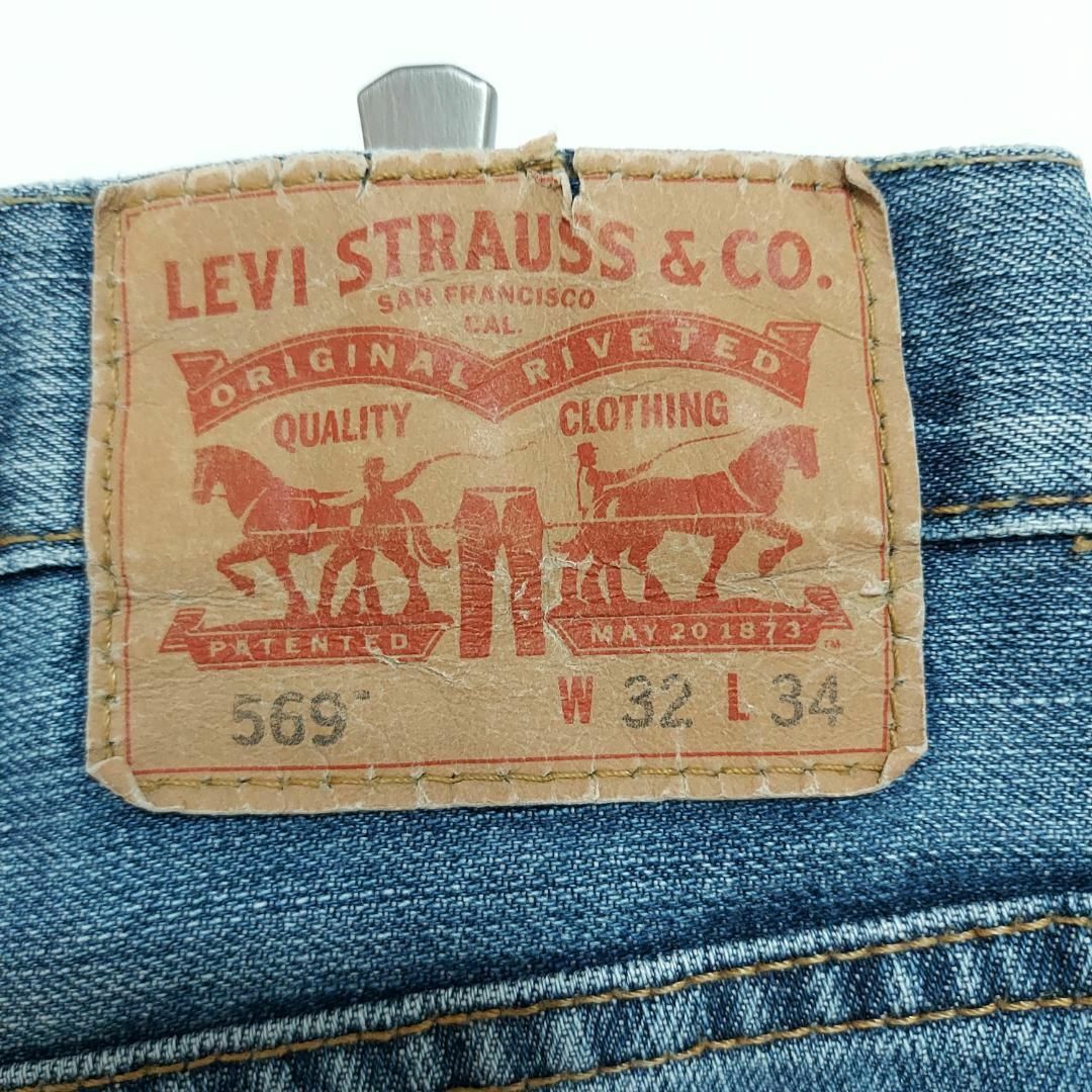 W32 Levi's リーバイス569 ブルーデニム バギーパンツ 青 ルーズ