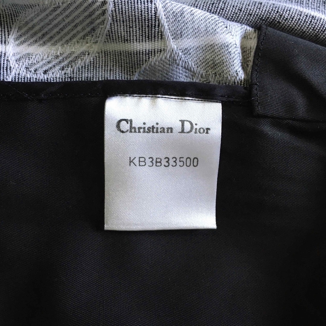 美品 Christian Dior ヴィンテージ半袖ジャケット 葉柄ストライプ