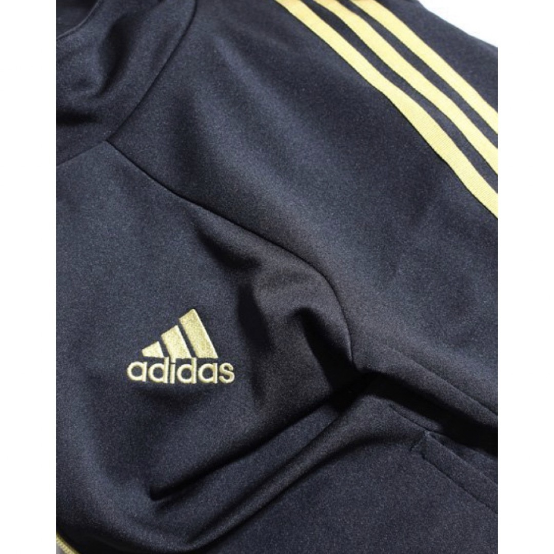 ❣️美品❣️Adidas アディダス クローバーロゴ刺繍ジップレザー