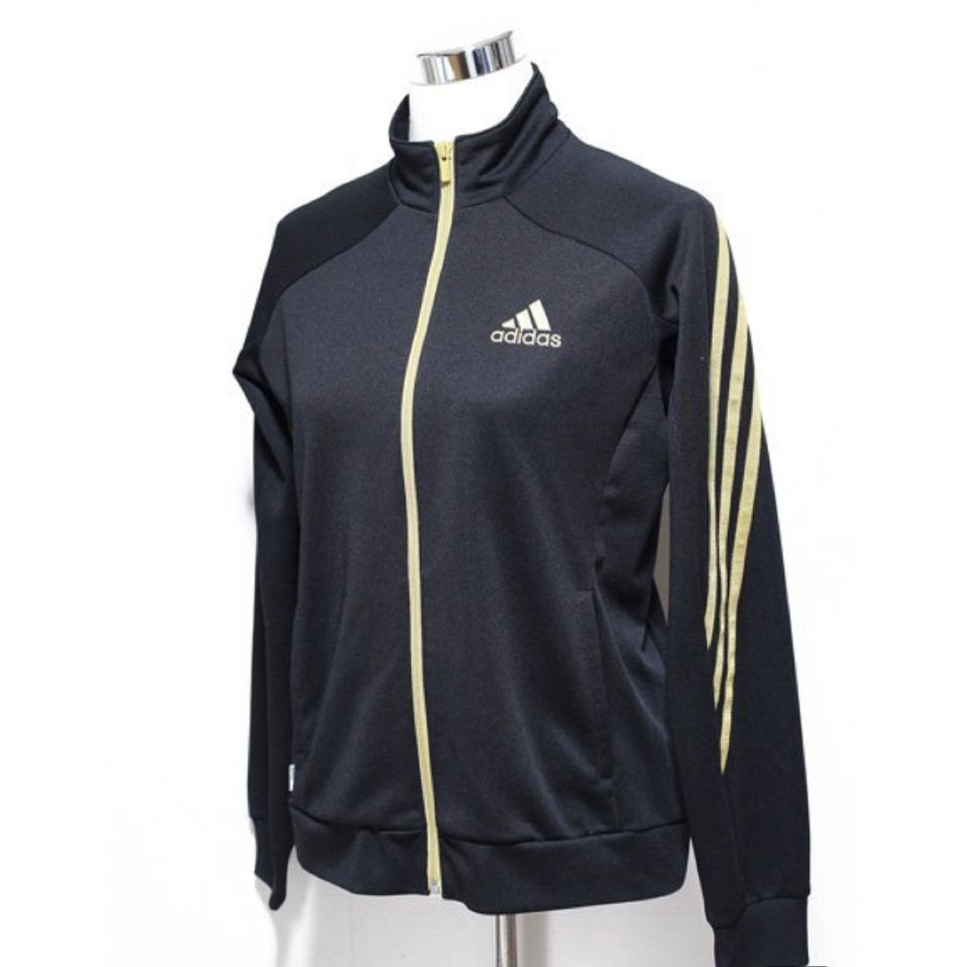 ❣️美品❣️Adidas アディダス クローバーロゴ刺繍ジップレザー