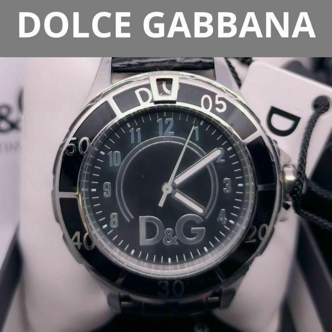 定価11万円　DOLCE&GABBANA　腕時計　レザー　メンズ　D&G　動作品