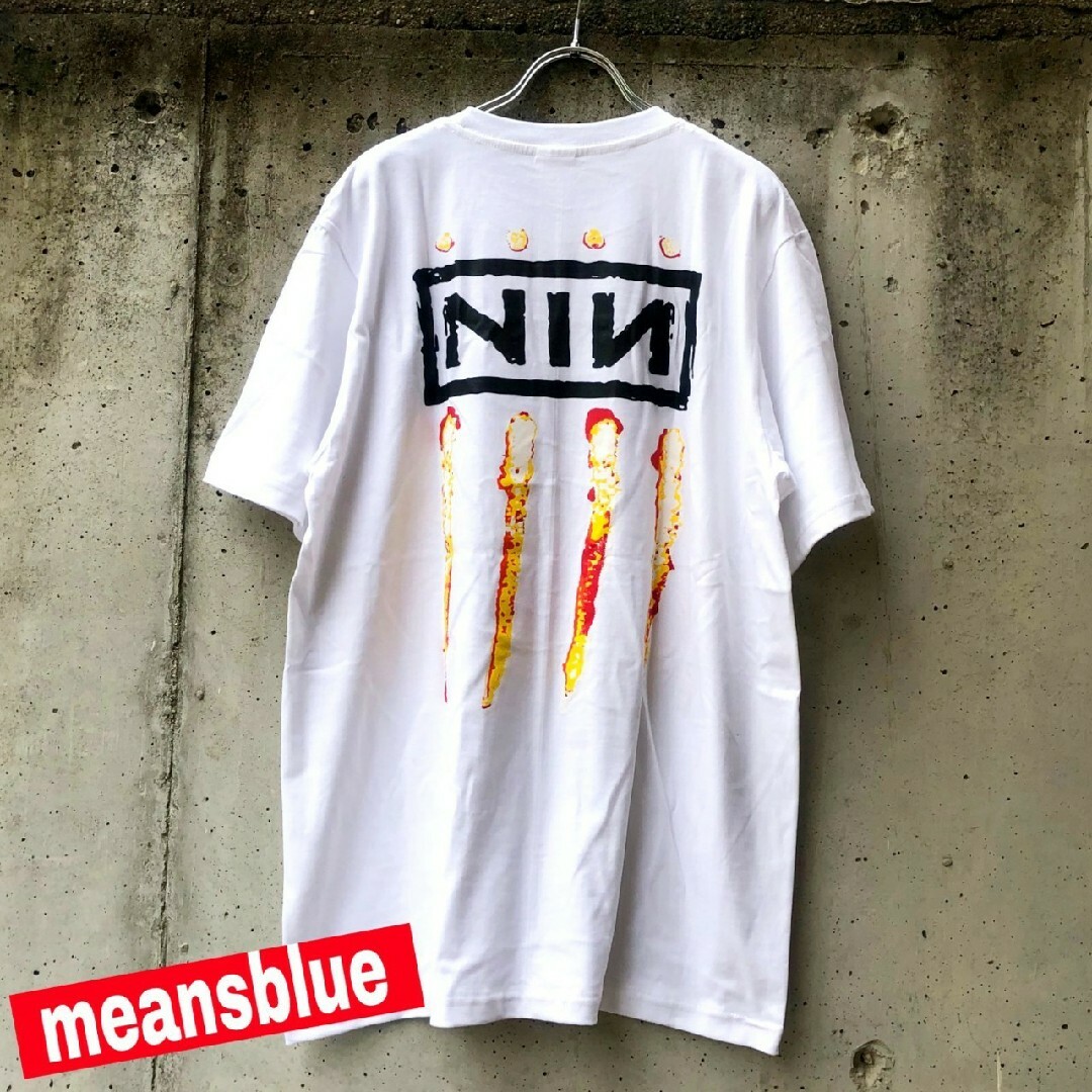 FEAR OF GOD - 白XXL◇半袖 NIN boxロゴ Nine inch nails ロックTの