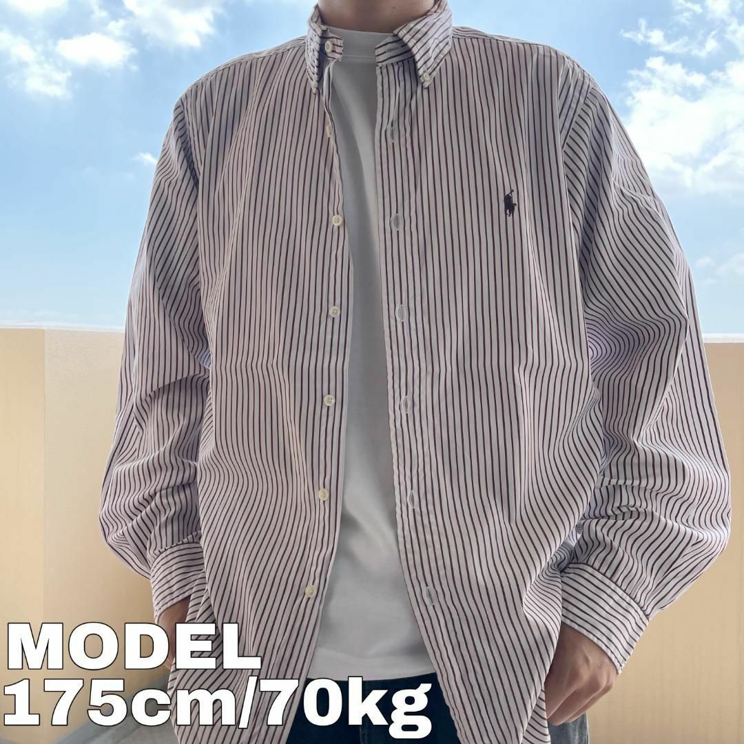 Ralph Lauren - ラルフローレン ストライプシャツ 刺繍ポニー L