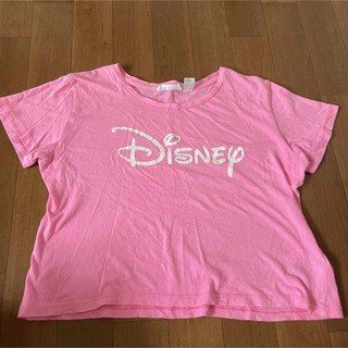 エイチアンドエム(H&M)のH＆M 蛍光ピンク DisneyTシャツ(Tシャツ(半袖/袖なし))