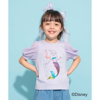 ブランシェス(Branshes)のブランシェスDisneyリトルマーメイドアリエル スパンコール半袖Tシャツ(Tシャツ/カットソー)