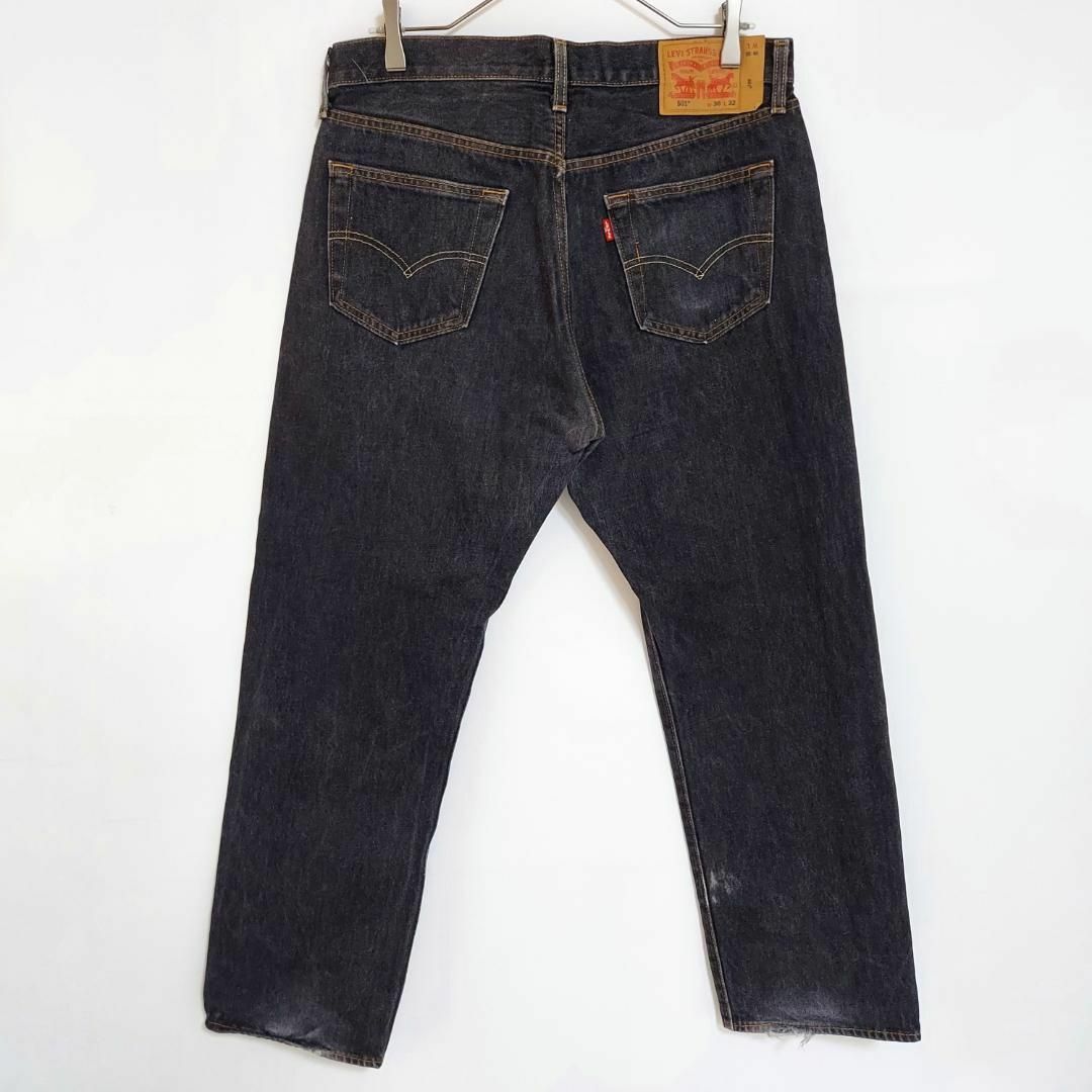 W36 Levi'sリーバイス501 ブラックデニム バギーパンツ ワイド 黒