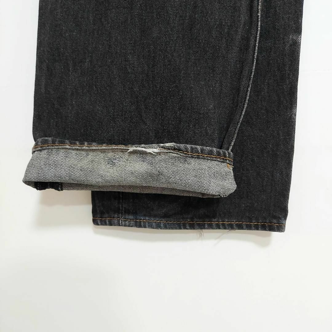 W36 Levi'sリーバイス501 ブラックデニム バギーパンツ ワイド 黒