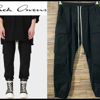 リックオウエンス(Rick Owens)の極美品 リックオウエンス 23SS 新作 マストドン メガ カーゴ パンツ 48(ワークパンツ/カーゴパンツ)